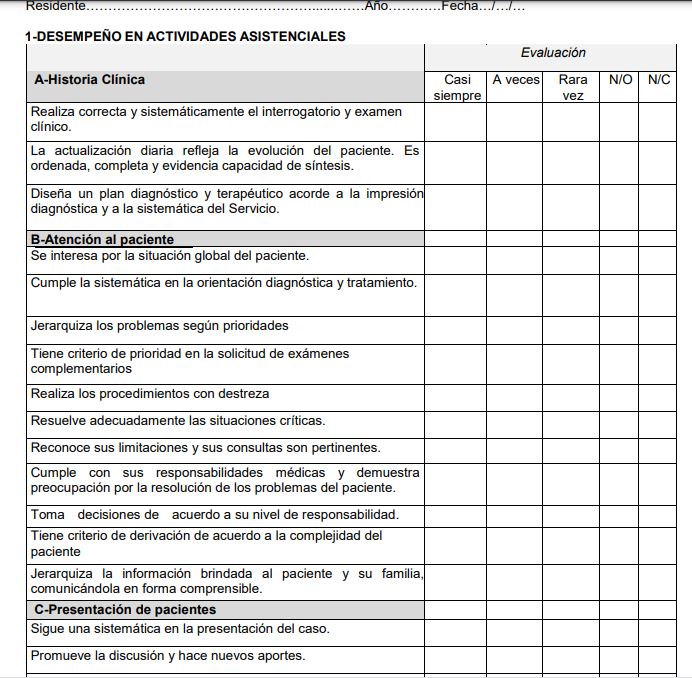 PLANILLAS EVALUACION  